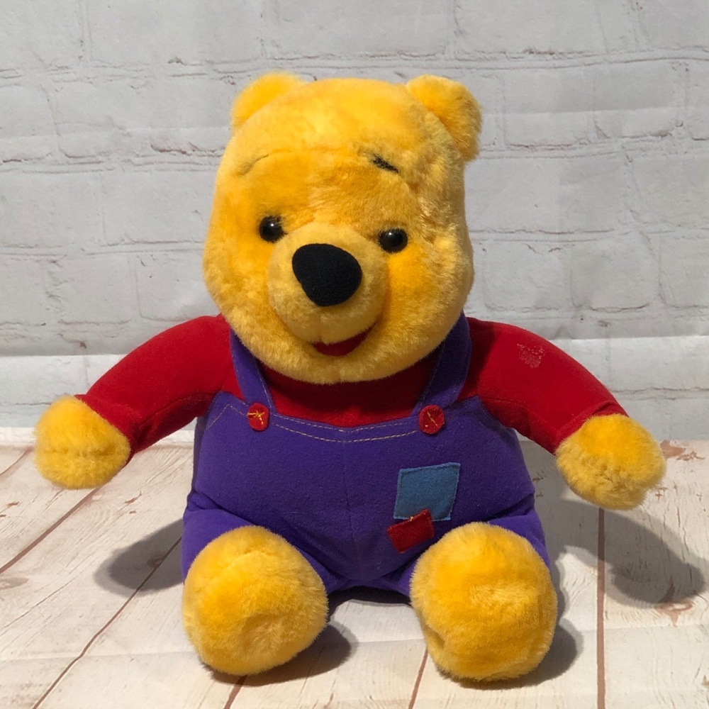 Disney Winnie the Pooh Bear plush stuffed animal Hug N Wiggle Plush 1997 Mattel - Picture 1 of 12